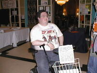 Friday - Phil Plumbly and wheelchair